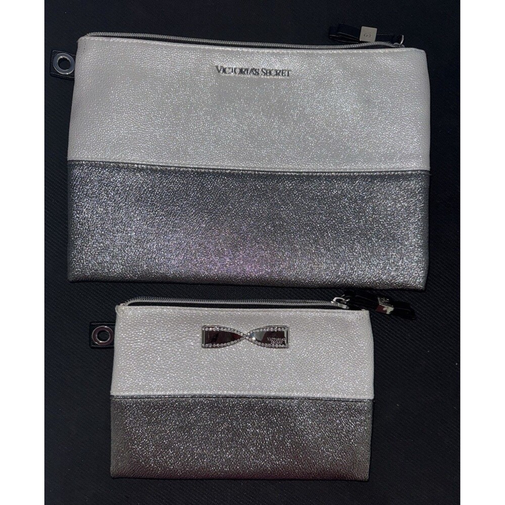 4 Victoria's Secret Zipper Makeup Bags/Set Zip Pouches